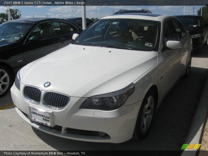 Alpine White / Beige 2007 BMW 5 Series 525i Sedan