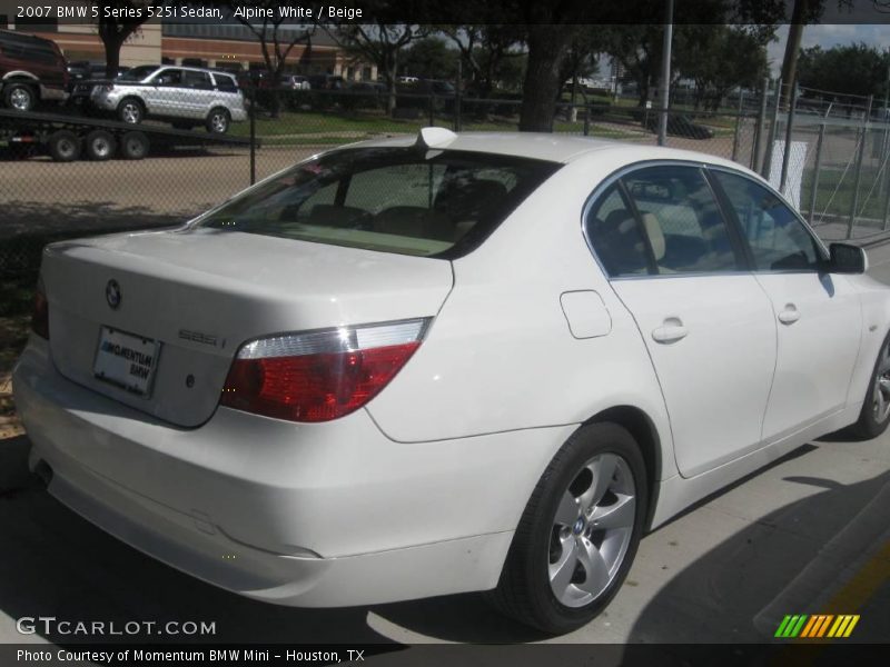 Alpine White / Beige 2007 BMW 5 Series 525i Sedan