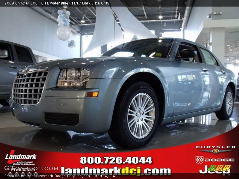 Clearwater Blue Pearl / Dark Slate Gray 2009 Chrysler 300