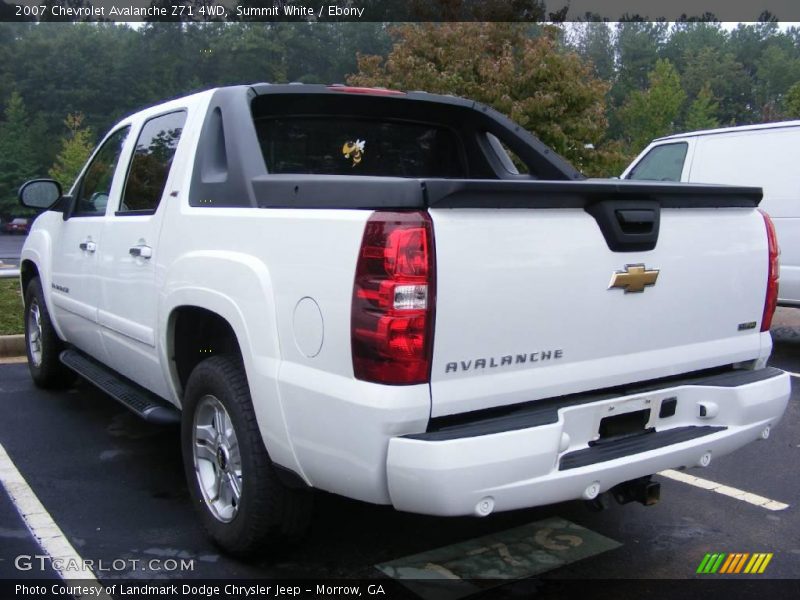 Summit White / Ebony 2007 Chevrolet Avalanche Z71 4WD