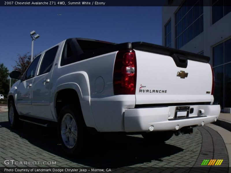 Summit White / Ebony 2007 Chevrolet Avalanche Z71 4WD