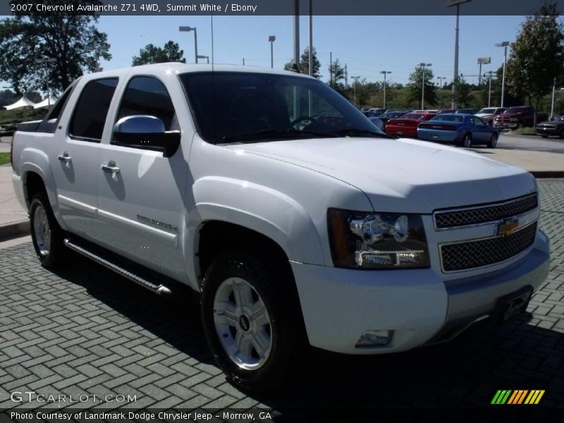 Summit White / Ebony 2007 Chevrolet Avalanche Z71 4WD