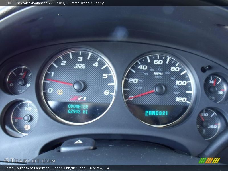 Summit White / Ebony 2007 Chevrolet Avalanche Z71 4WD