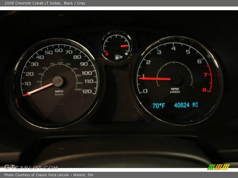 Black / Gray 2008 Chevrolet Cobalt LT Sedan