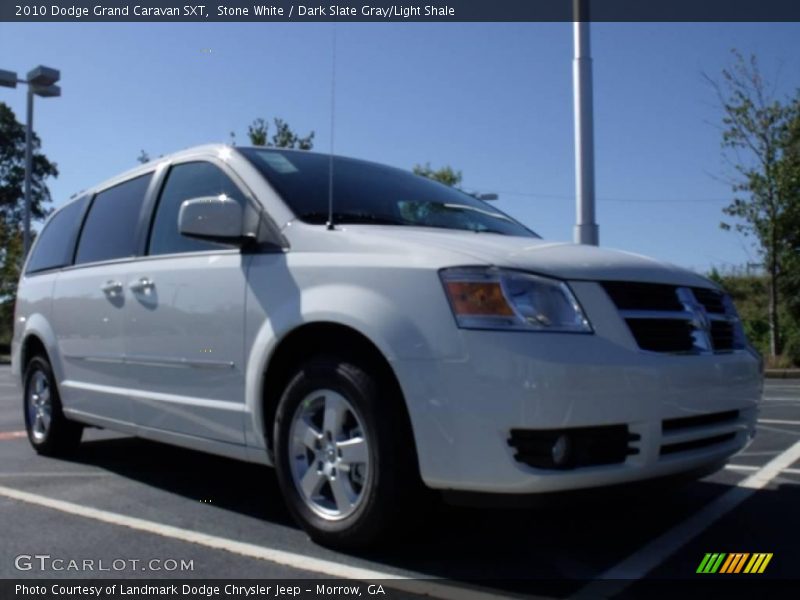 Stone White / Dark Slate Gray/Light Shale 2010 Dodge Grand Caravan SXT