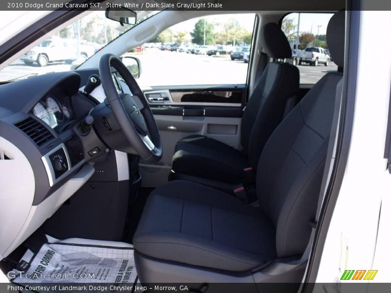 Stone White / Dark Slate Gray/Light Shale 2010 Dodge Grand Caravan SXT