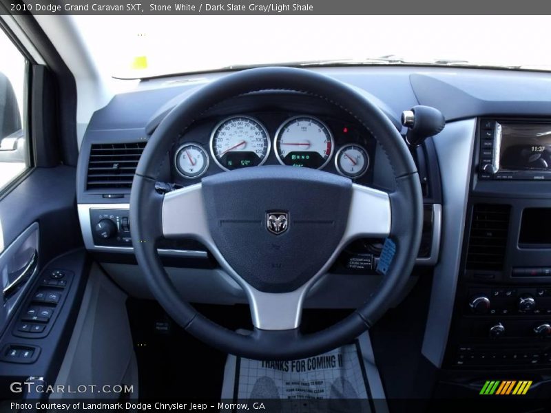 Stone White / Dark Slate Gray/Light Shale 2010 Dodge Grand Caravan SXT