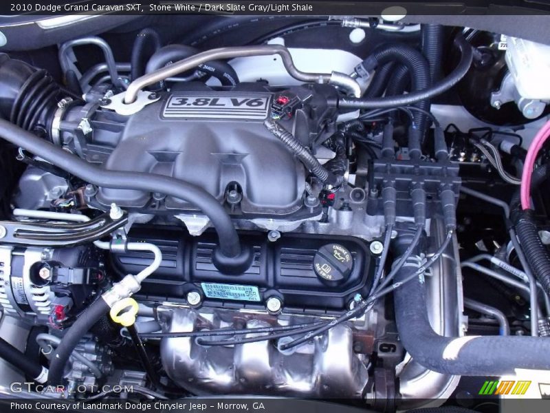 Stone White / Dark Slate Gray/Light Shale 2010 Dodge Grand Caravan SXT