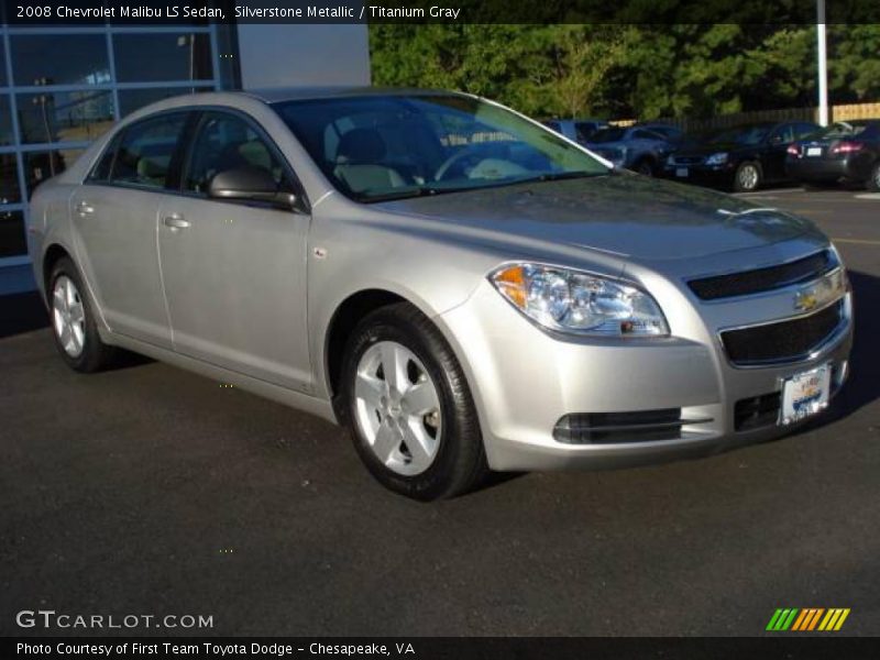 Silverstone Metallic / Titanium Gray 2008 Chevrolet Malibu LS Sedan