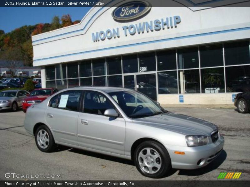 Silver Pewter / Gray 2003 Hyundai Elantra GLS Sedan
