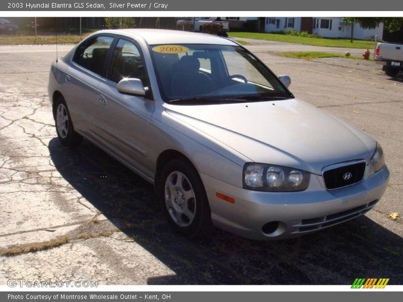 Silver Pewter / Gray 2003 Hyundai Elantra GLS Sedan