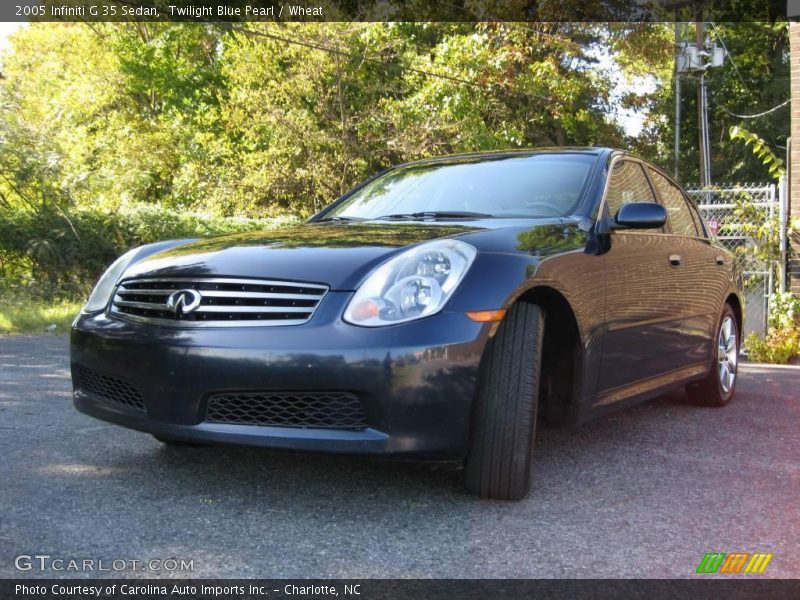 Twilight Blue Pearl / Wheat 2005 Infiniti G 35 Sedan