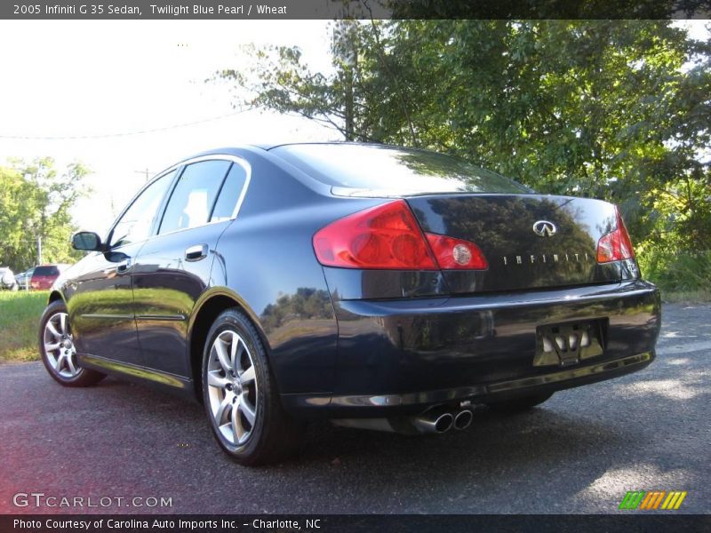 Twilight Blue Pearl / Wheat 2005 Infiniti G 35 Sedan