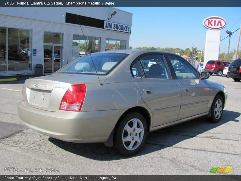 Champagne Metallic / Beige 2005 Hyundai Elantra GLS Sedan