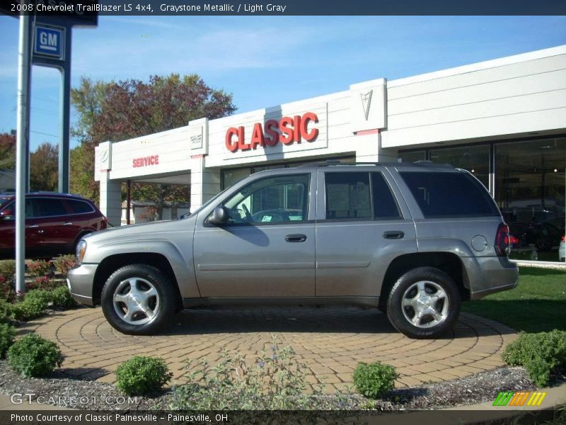 Graystone Metallic / Light Gray 2008 Chevrolet TrailBlazer LS 4x4