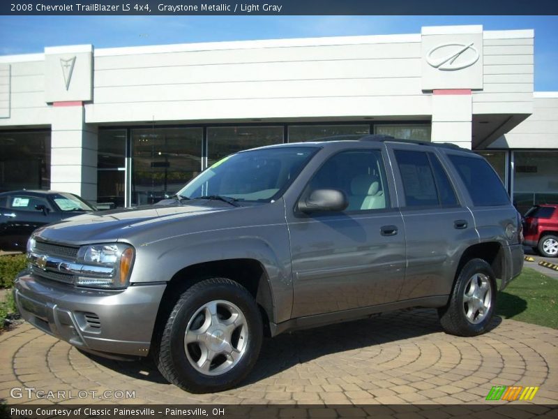 Graystone Metallic / Light Gray 2008 Chevrolet TrailBlazer LS 4x4