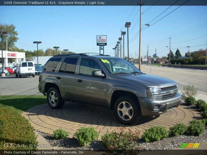 Graystone Metallic / Light Gray 2008 Chevrolet TrailBlazer LS 4x4