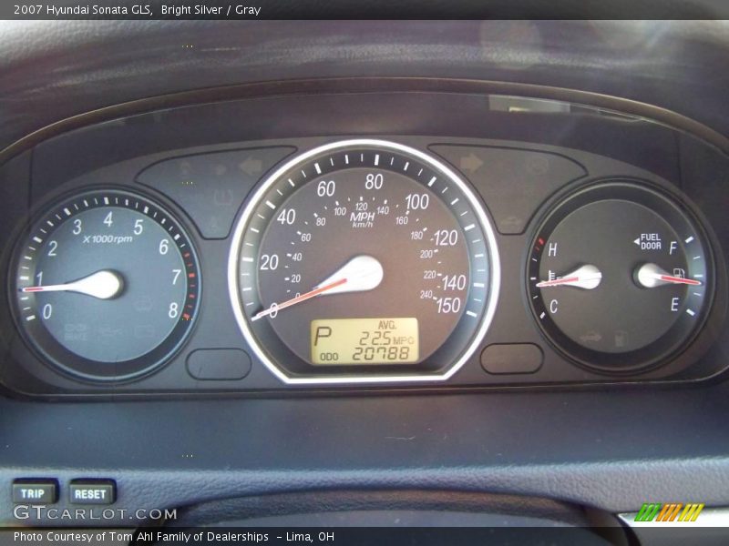 Bright Silver / Gray 2007 Hyundai Sonata GLS