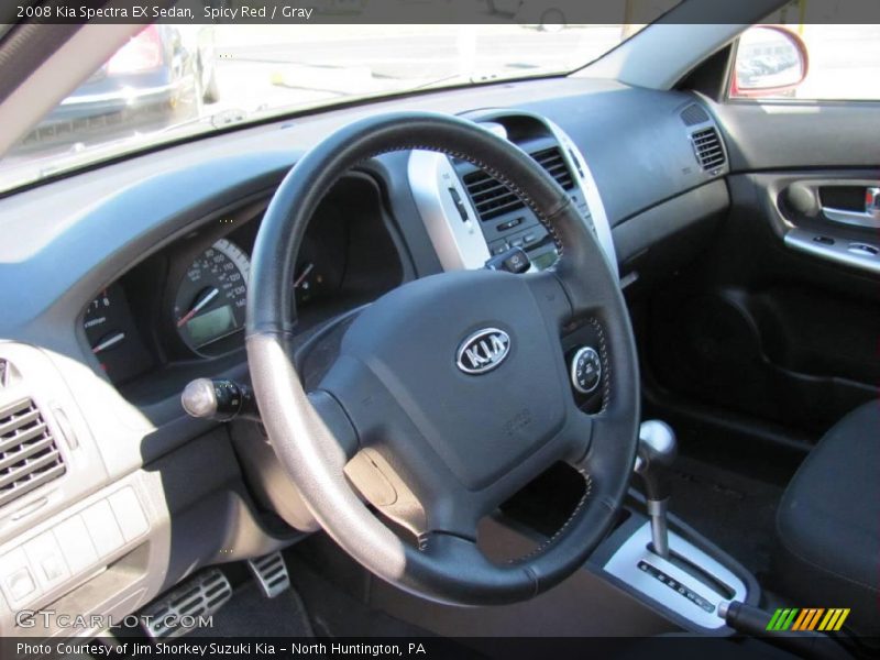 Spicy Red / Gray 2008 Kia Spectra EX Sedan