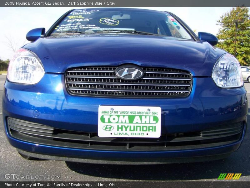 Dark Sapphire Blue / Gray 2008 Hyundai Accent GLS Sedan