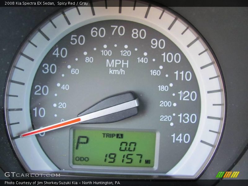 Spicy Red / Gray 2008 Kia Spectra EX Sedan