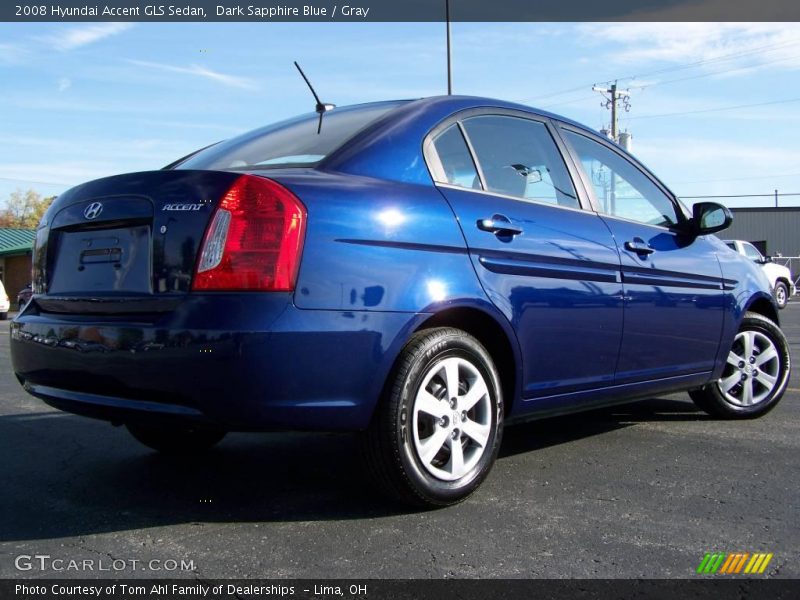 Dark Sapphire Blue / Gray 2008 Hyundai Accent GLS Sedan