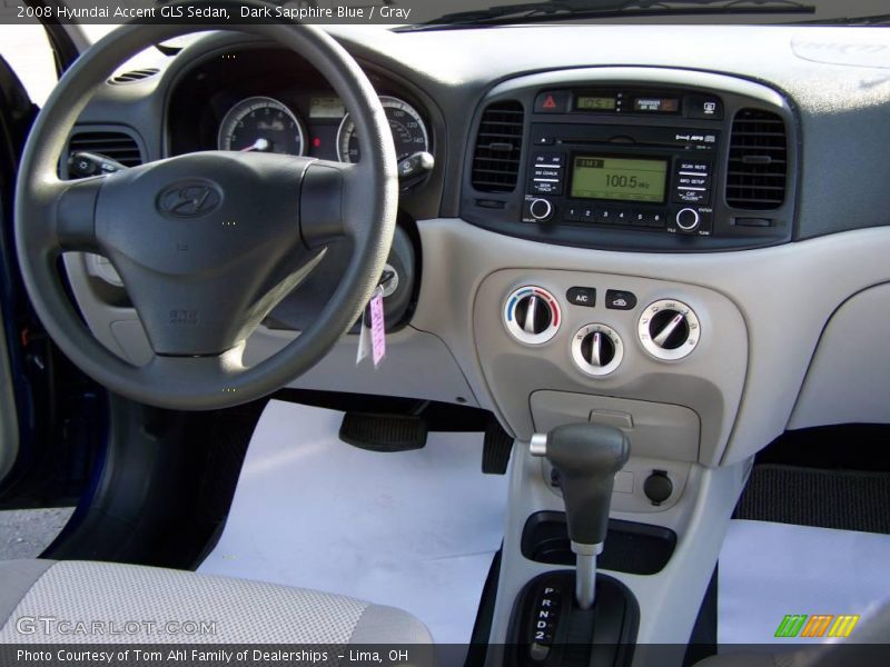 Dark Sapphire Blue / Gray 2008 Hyundai Accent GLS Sedan