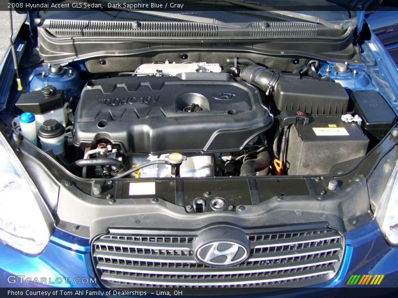 Dark Sapphire Blue / Gray 2008 Hyundai Accent GLS Sedan