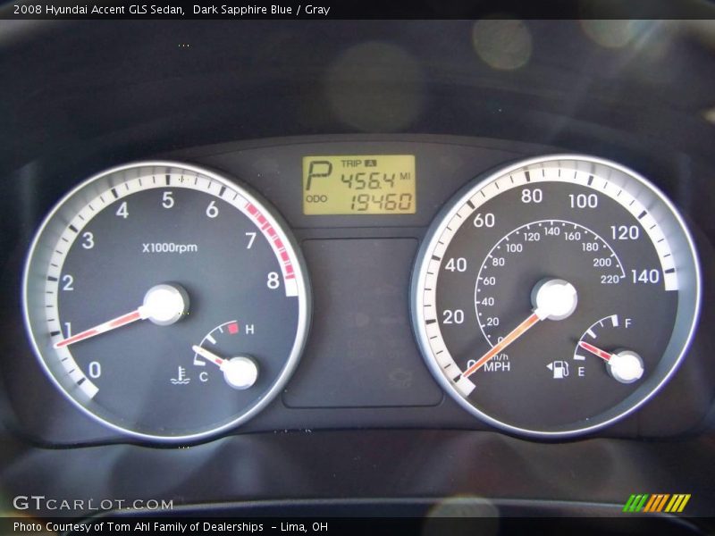 Dark Sapphire Blue / Gray 2008 Hyundai Accent GLS Sedan