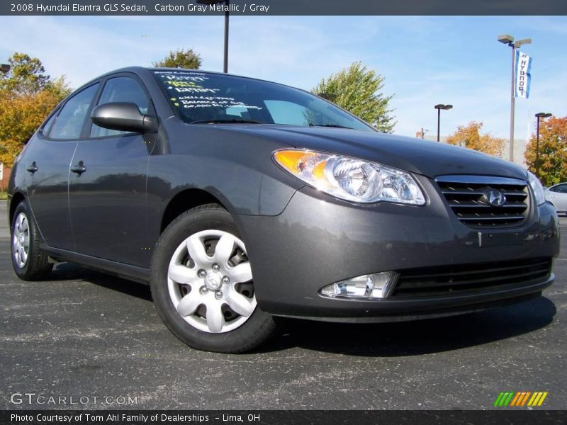 Carbon Gray Metallic / Gray 2008 Hyundai Elantra GLS Sedan