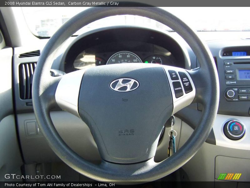 Carbon Gray Metallic / Gray 2008 Hyundai Elantra GLS Sedan