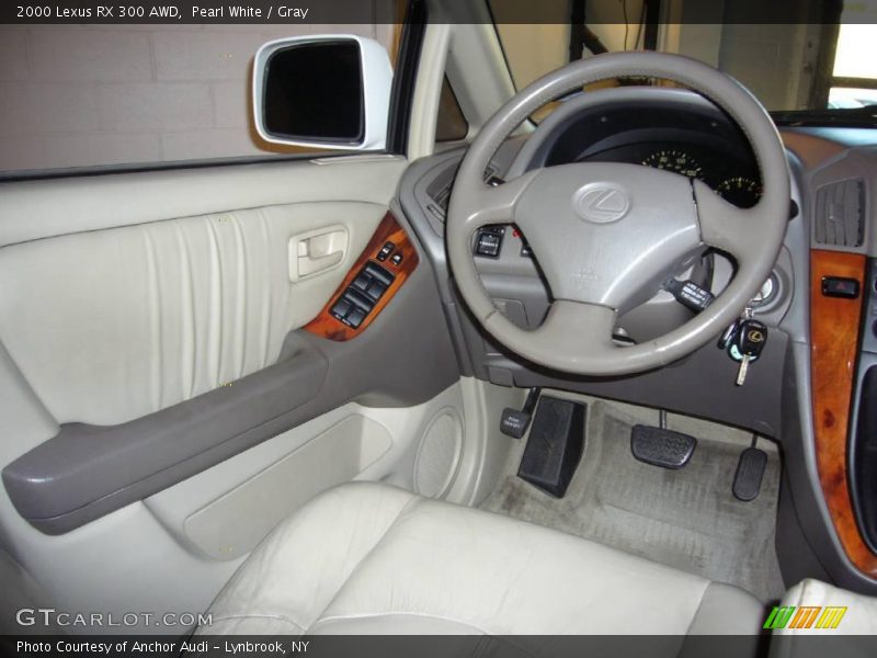 Pearl White / Gray 2000 Lexus RX 300 AWD
