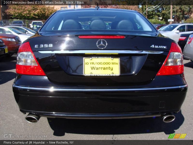 Black / Black 2007 Mercedes-Benz E 350 4Matic Sedan