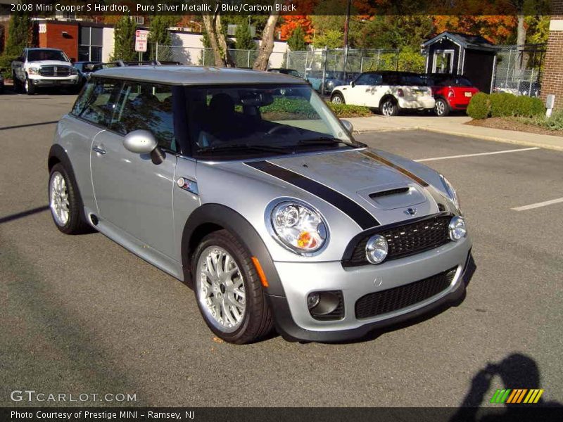 Pure Silver Metallic / Blue/Carbon Black 2008 Mini Cooper S Hardtop