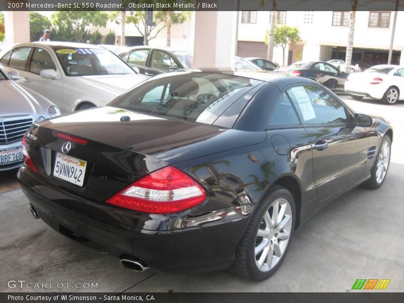 Obsidian Black Metallic / Black 2007 Mercedes-Benz SL 550 Roadster