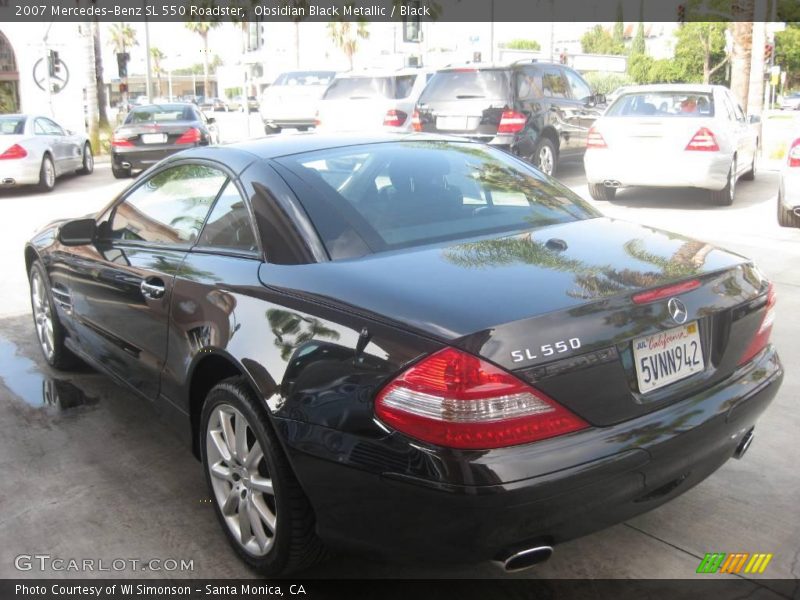 Obsidian Black Metallic / Black 2007 Mercedes-Benz SL 550 Roadster