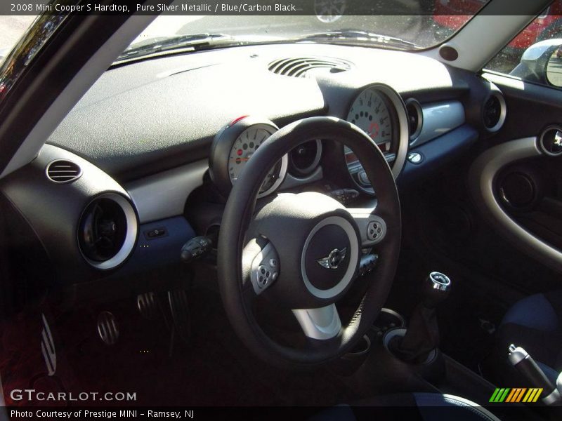 Pure Silver Metallic / Blue/Carbon Black 2008 Mini Cooper S Hardtop