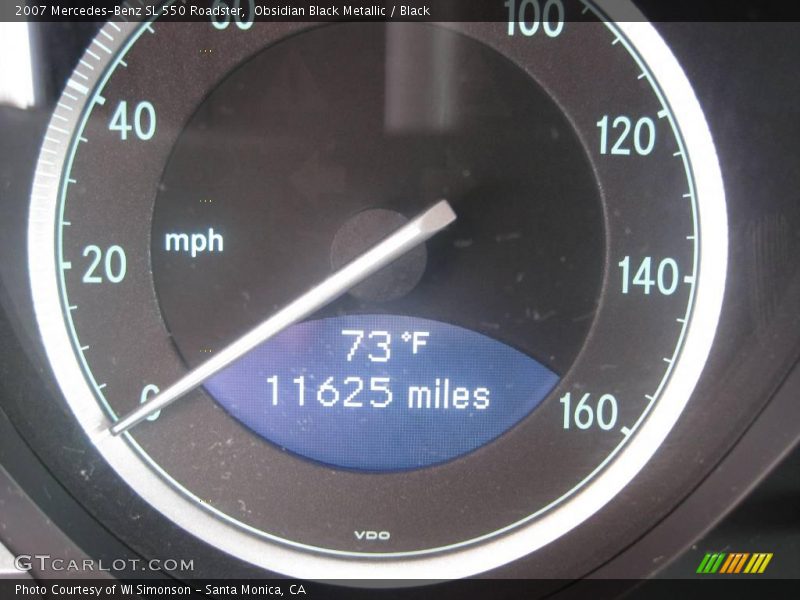 Obsidian Black Metallic / Black 2007 Mercedes-Benz SL 550 Roadster