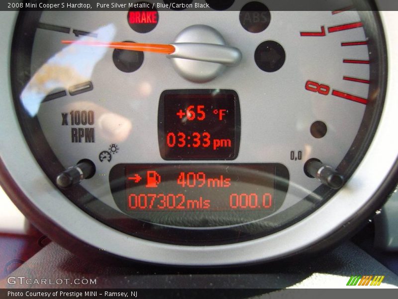 Pure Silver Metallic / Blue/Carbon Black 2008 Mini Cooper S Hardtop