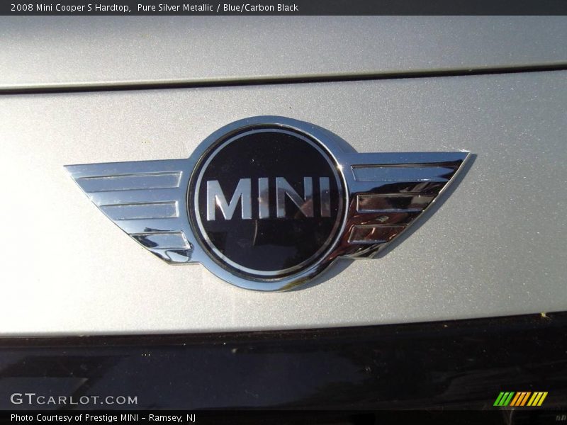 Pure Silver Metallic / Blue/Carbon Black 2008 Mini Cooper S Hardtop
