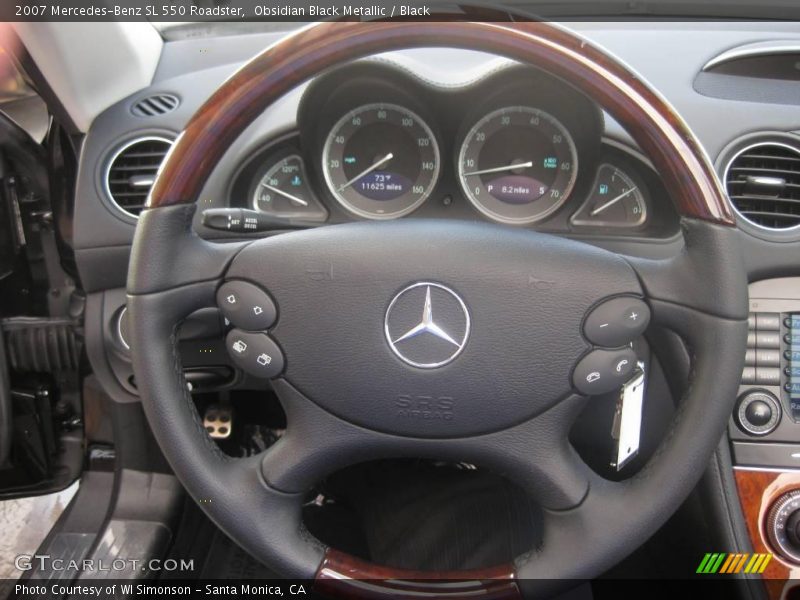 Obsidian Black Metallic / Black 2007 Mercedes-Benz SL 550 Roadster