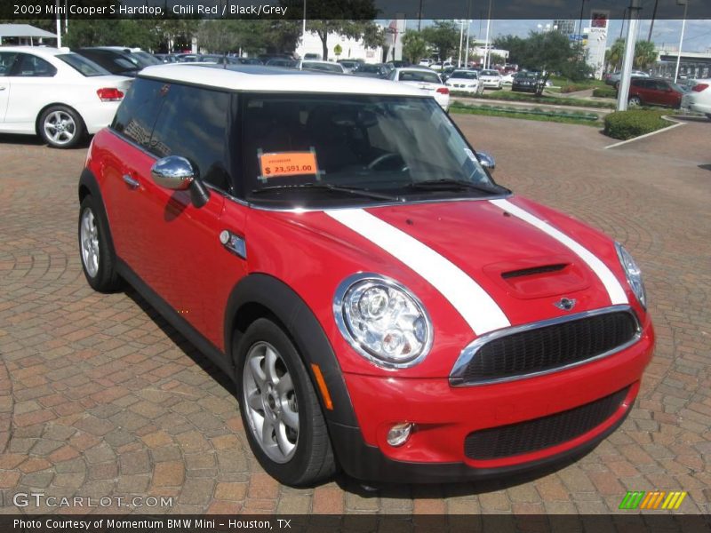 Chili Red / Black/Grey 2009 Mini Cooper S Hardtop