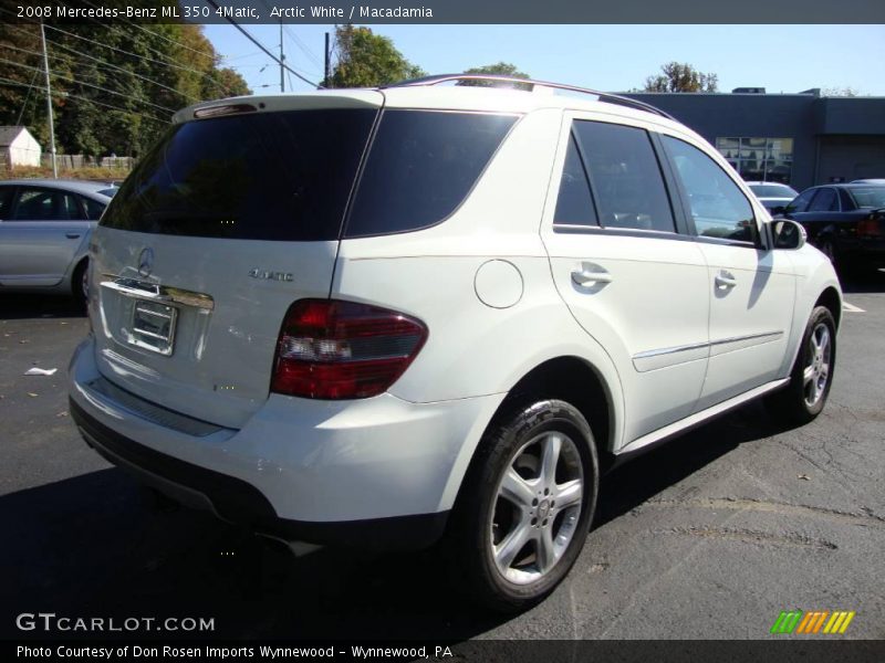 Arctic White / Macadamia 2008 Mercedes-Benz ML 350 4Matic