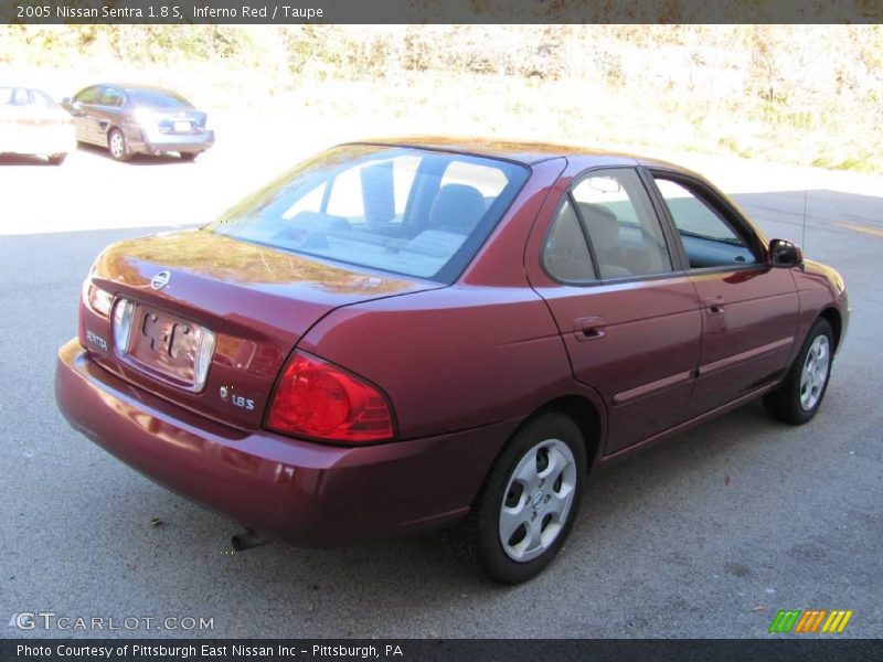 Inferno Red / Taupe 2005 Nissan Sentra 1.8 S