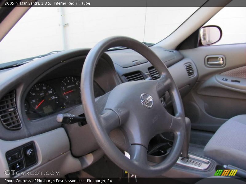 Inferno Red / Taupe 2005 Nissan Sentra 1.8 S