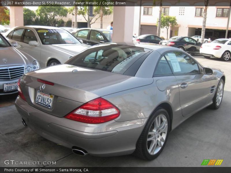 Pewter Metallic / Cognac Brown 2007 Mercedes-Benz SL 550 Roadster