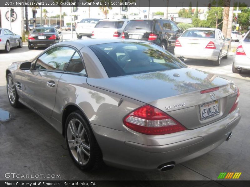 Pewter Metallic / Cognac Brown 2007 Mercedes-Benz SL 550 Roadster
