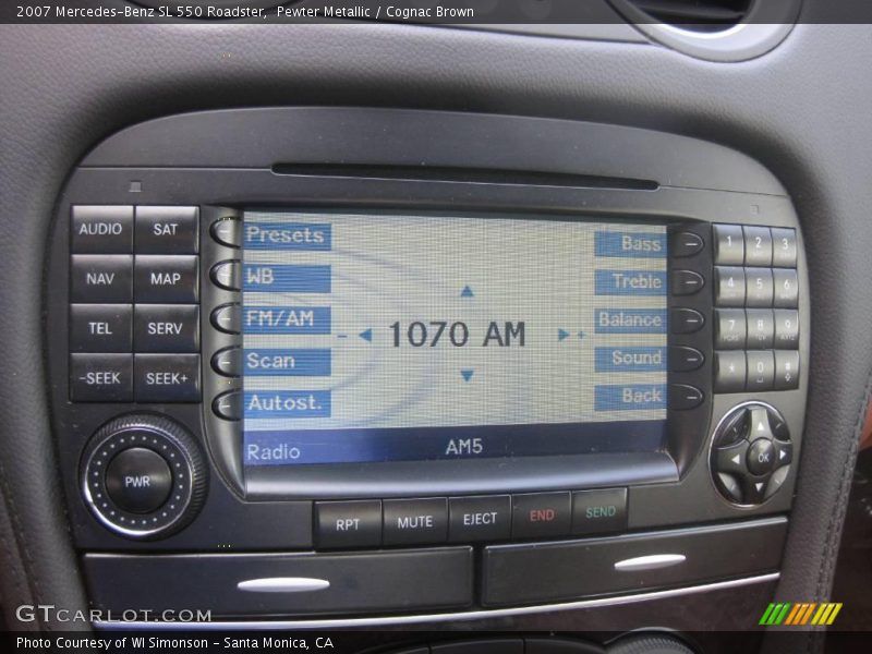 Pewter Metallic / Cognac Brown 2007 Mercedes-Benz SL 550 Roadster