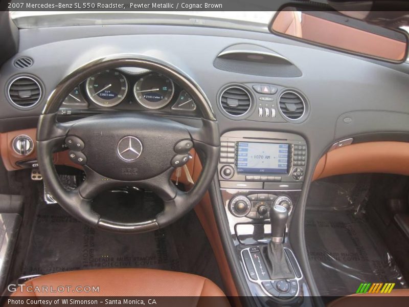 Pewter Metallic / Cognac Brown 2007 Mercedes-Benz SL 550 Roadster