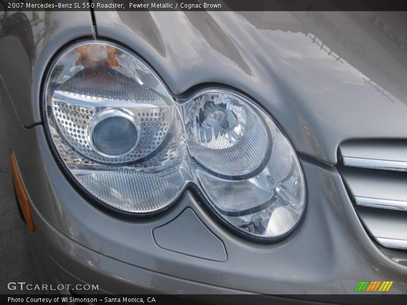 Pewter Metallic / Cognac Brown 2007 Mercedes-Benz SL 550 Roadster